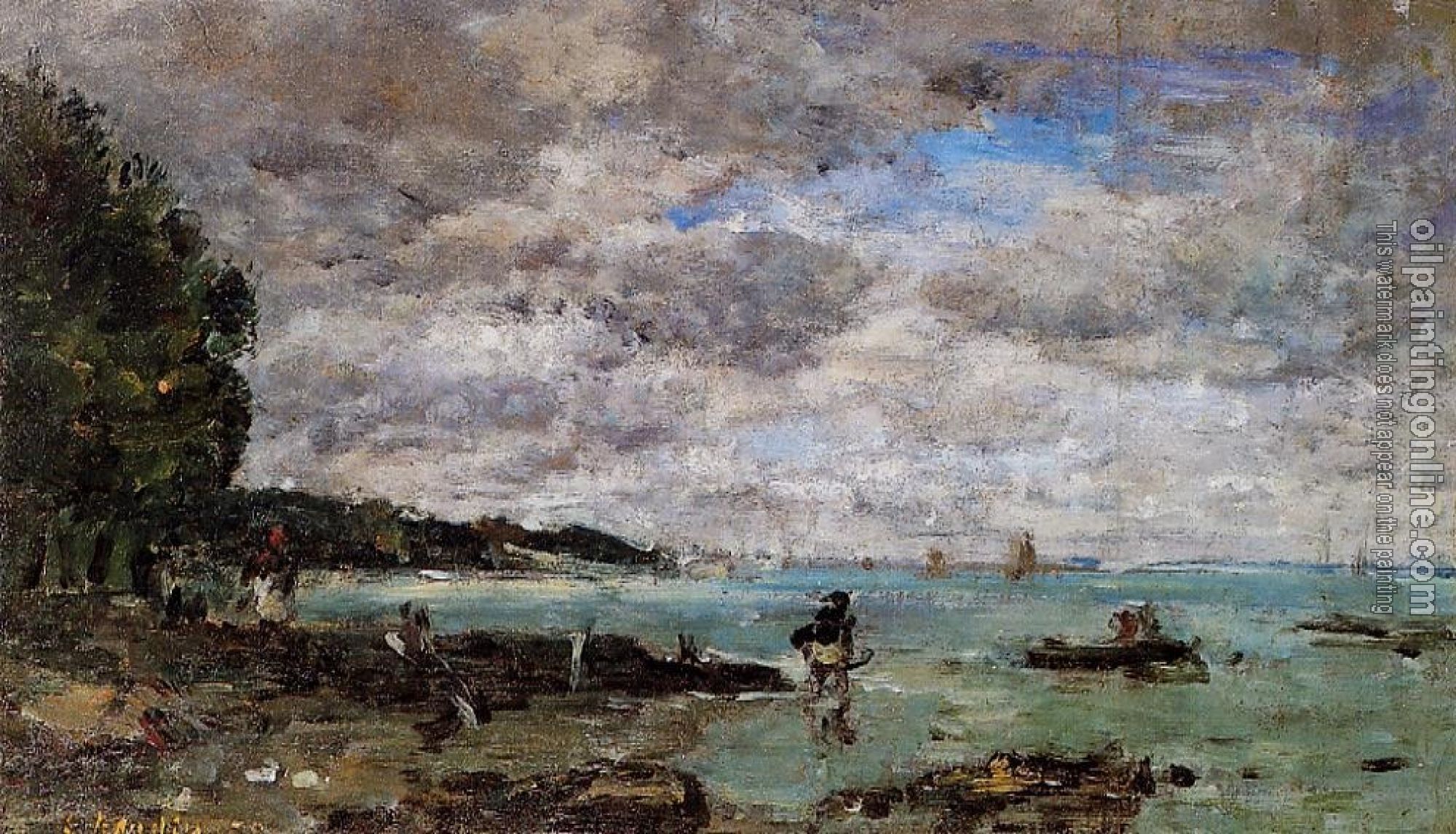 Boudin, Eugene - The Coastline at Plougastel